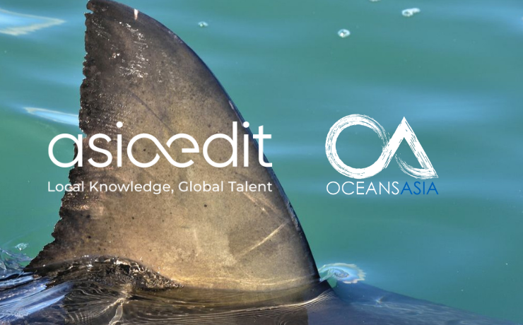 AsiaEdit 成为香港和东南亚地区海洋保护的大力倡导者之一的OceanAsia 的蓝鲸赞助商
